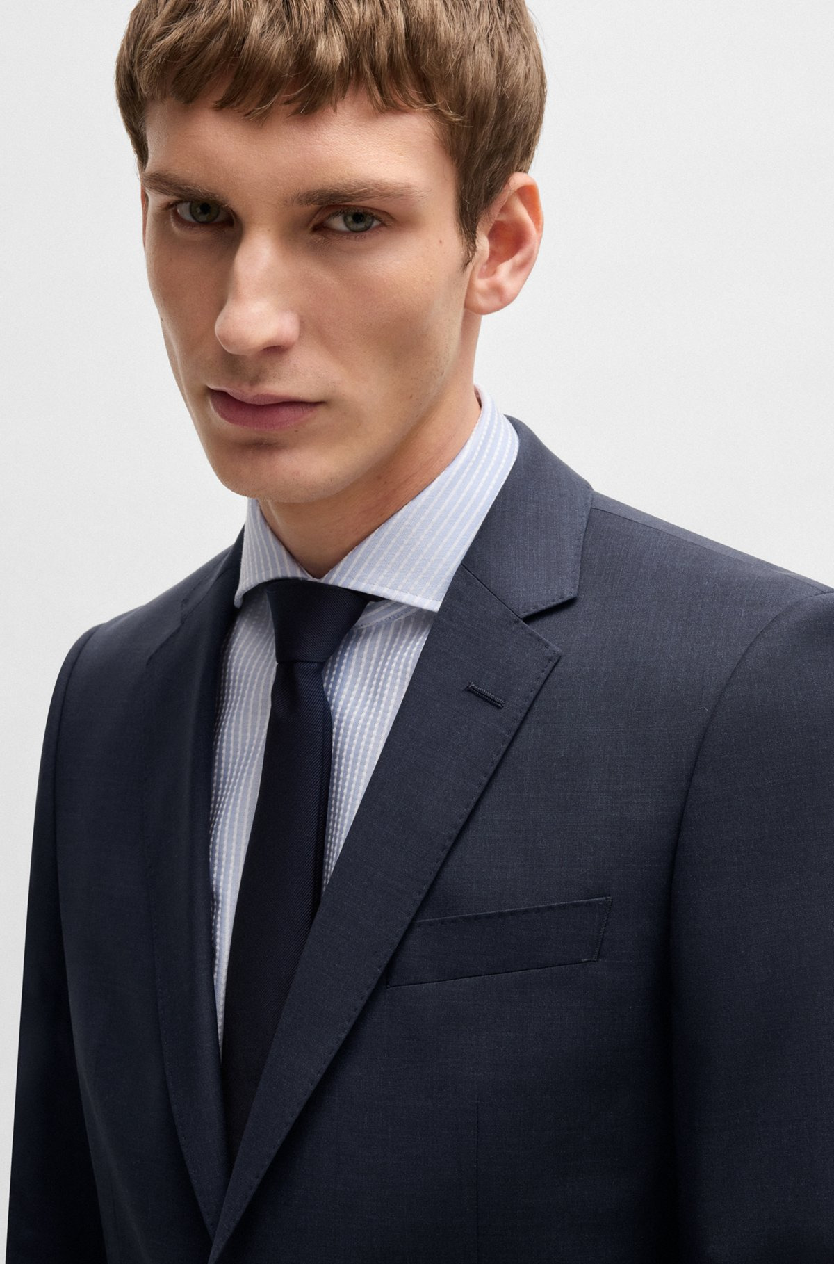 SLIM-FIT SUIT IN VIRGIN WOOL - 4