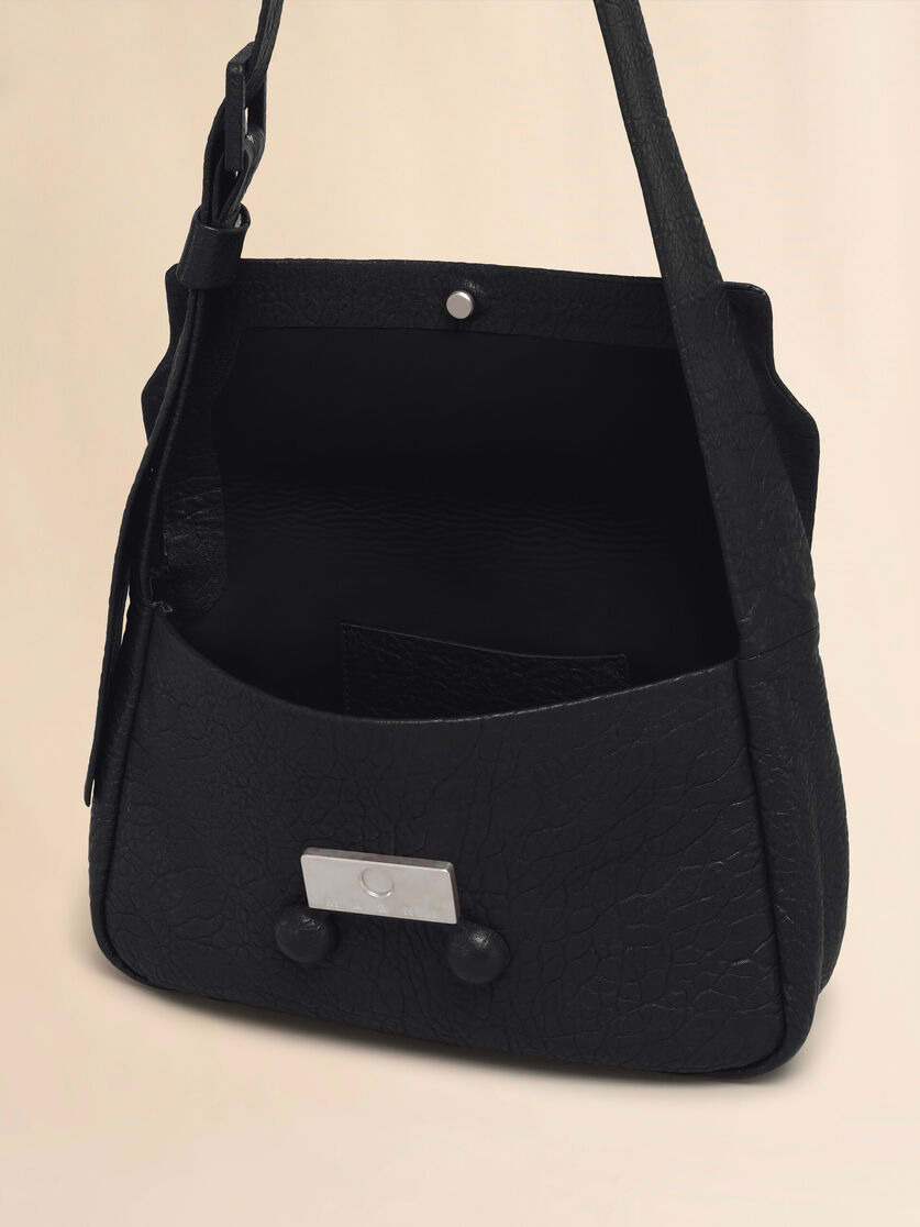 BLACK NAPPA MEDIUM TRUNKAROO SOFT BAG - 3