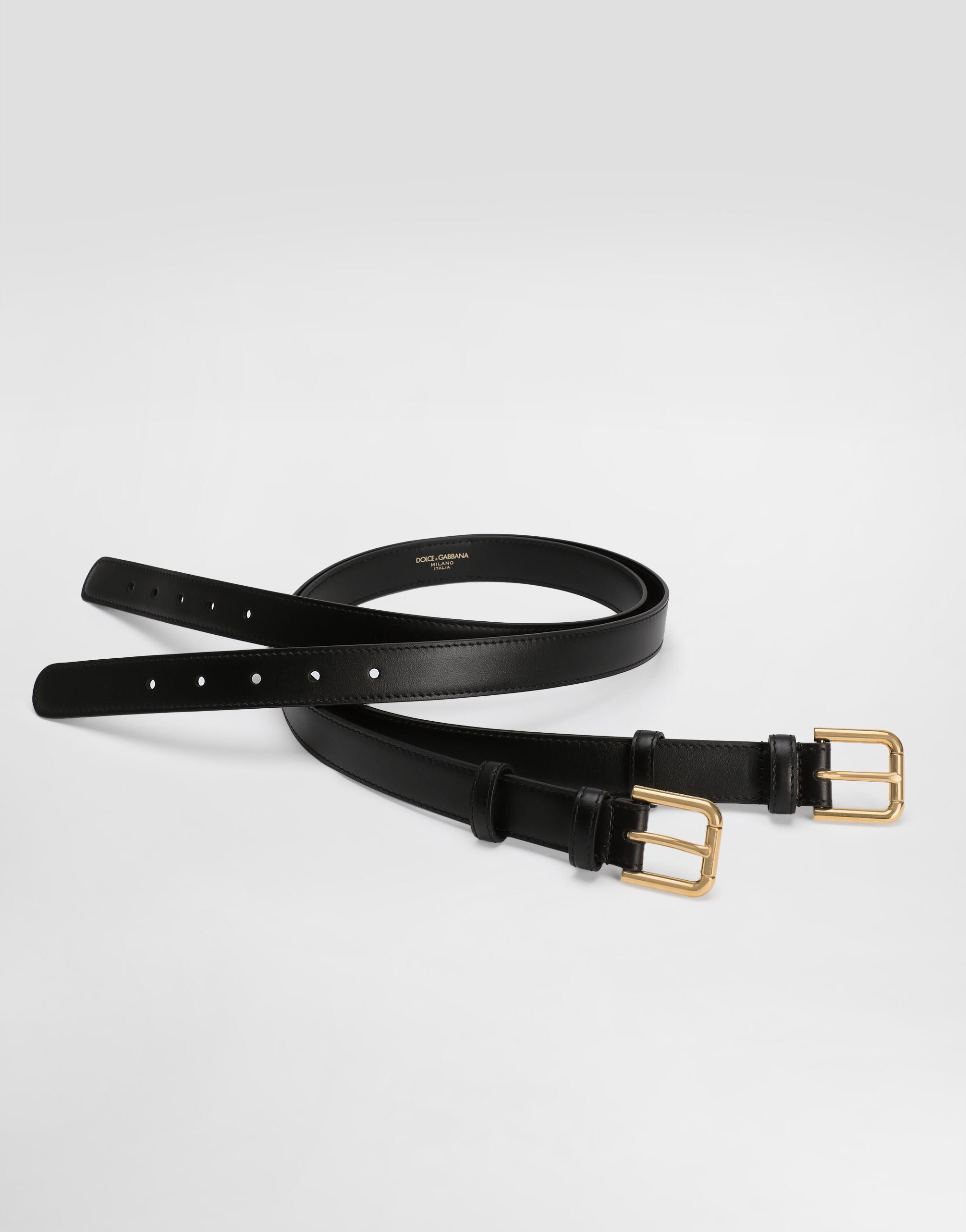 Calfskin double-loop belt - 3