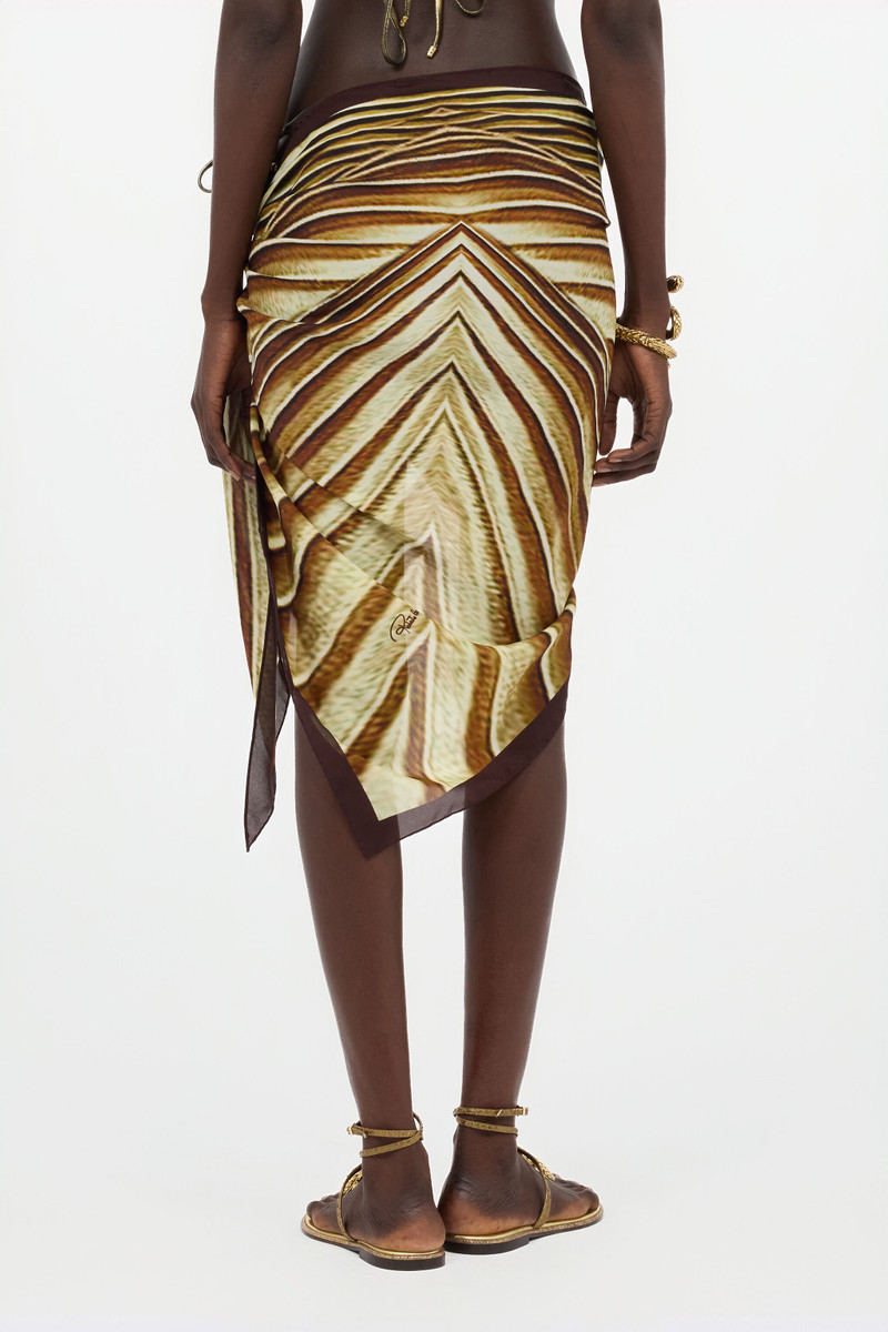 Silk Pareo with Ray Of Gold print 3