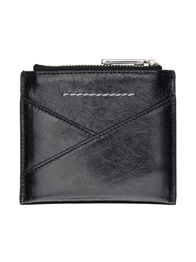 MM6 Maison Margiela Black 6 Zipped Card Holder outlook