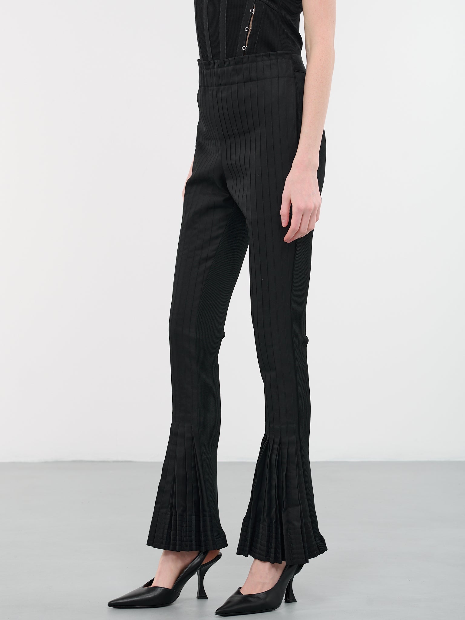 Flared Pleated Trousers - 2