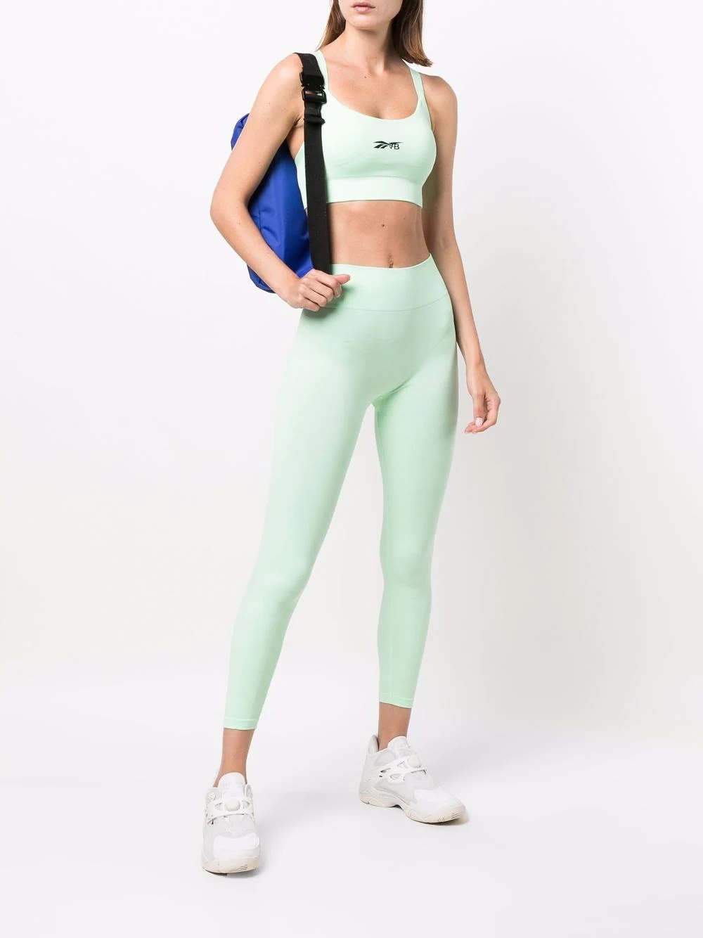 jacquard-logo sports bra - 2