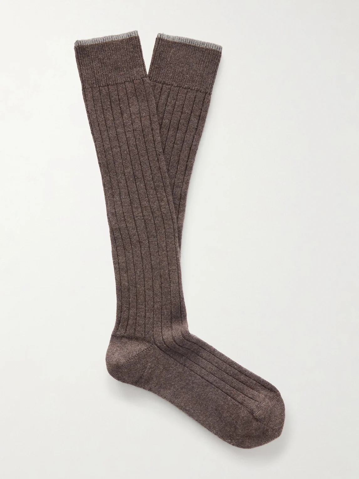 Ribbed Cashmere Socks - 1