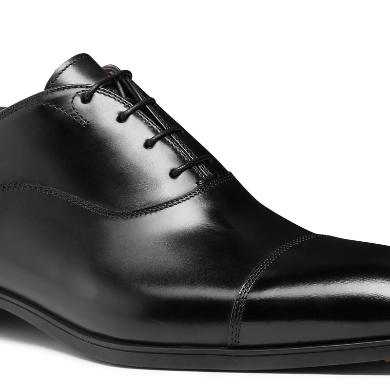 Men's black leather Oxford shoe 5