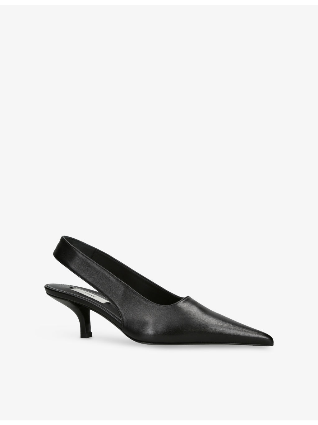 Classic Leather Slingback Heels - 3