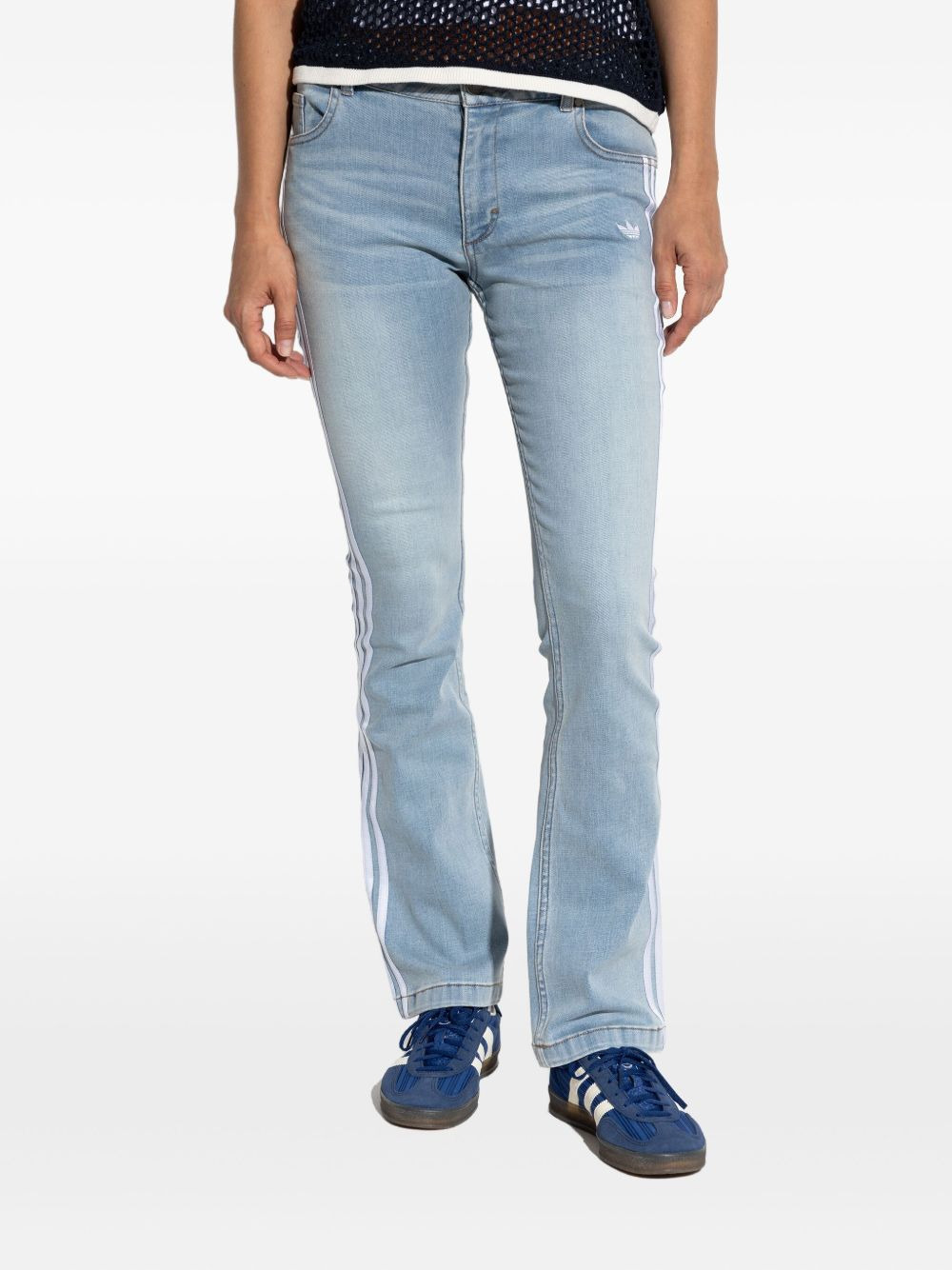 side-stripe jeans - 3