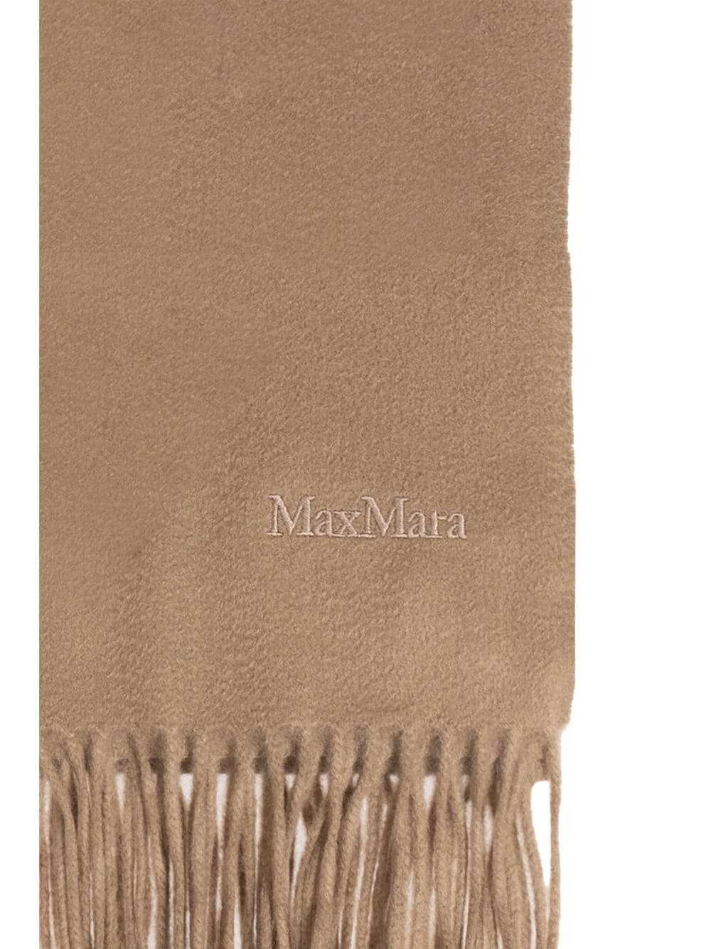 embroidered-logo cashmere scarf - 4