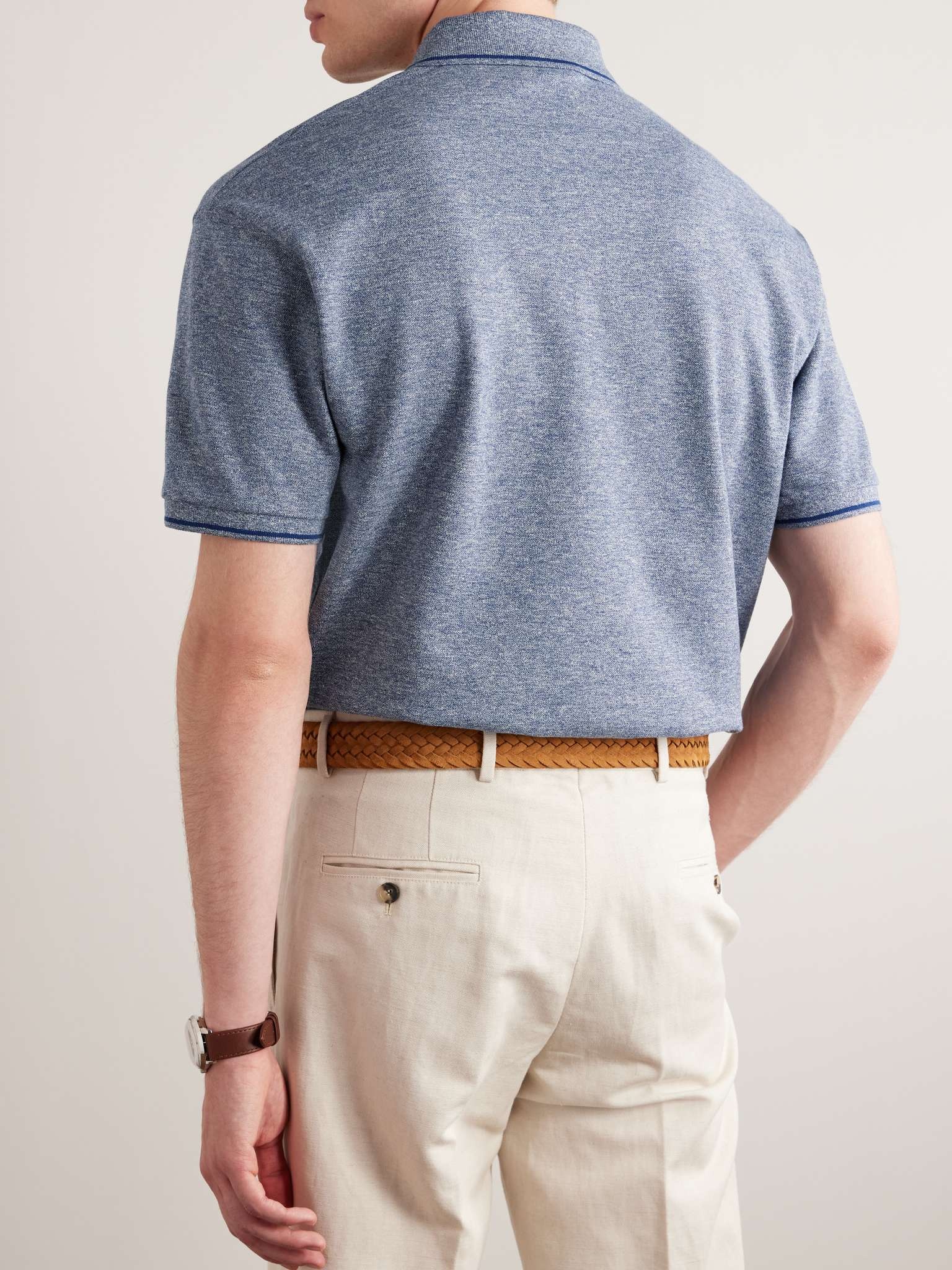 Cotton and Linen-Blend Polo Shirt - 4