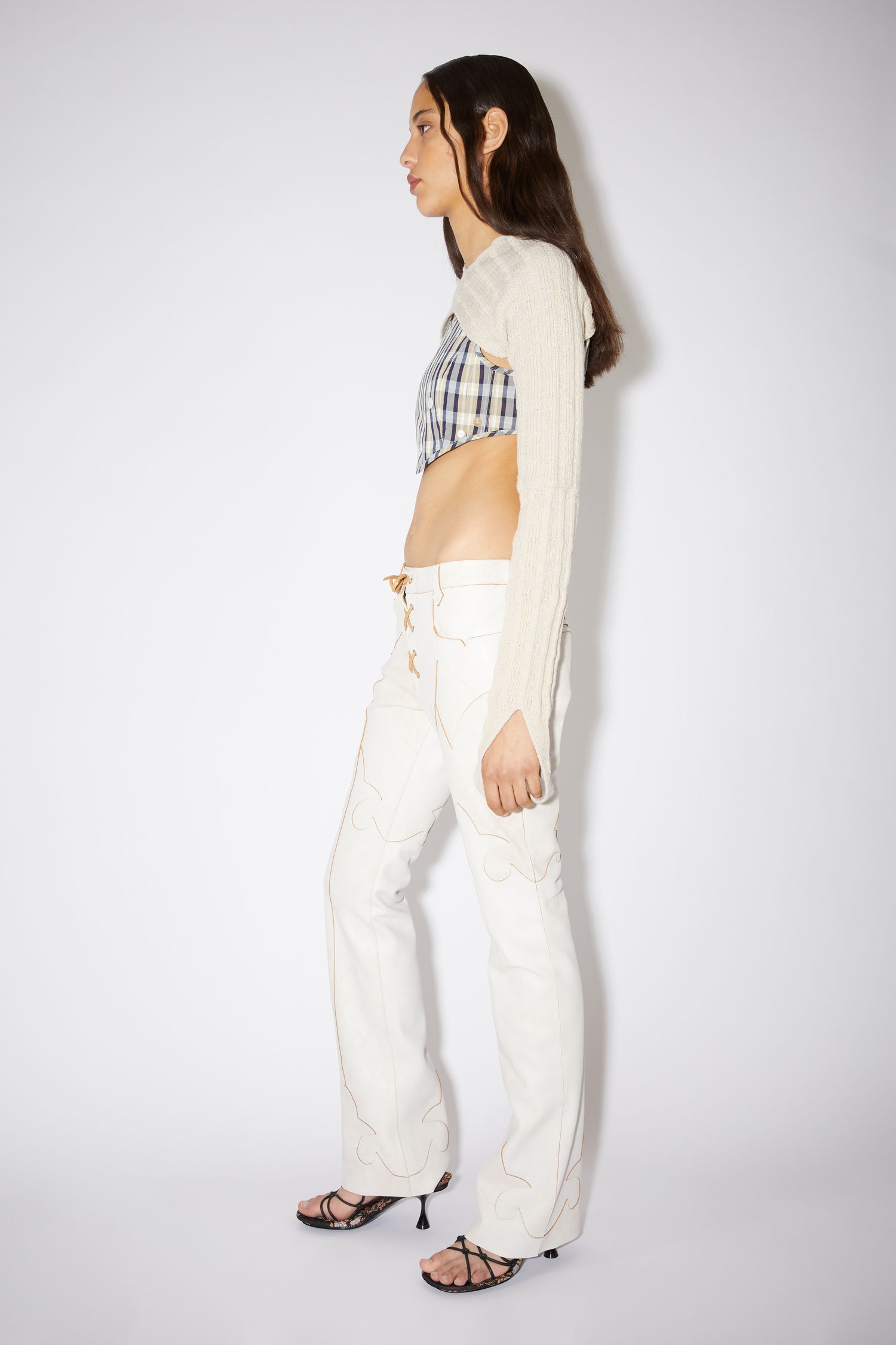Leather trousers - White/beige - 4