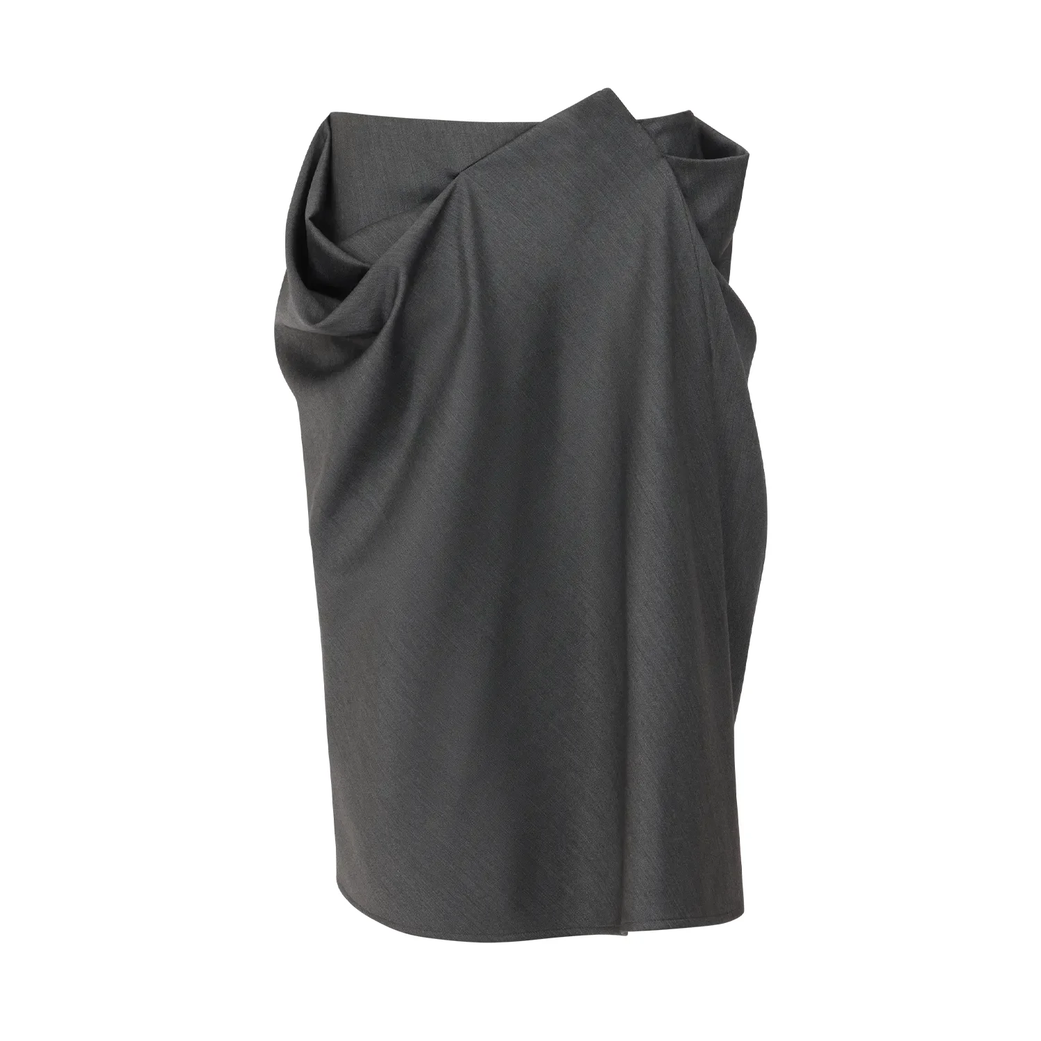 CREASE SKIRT GREY - 1