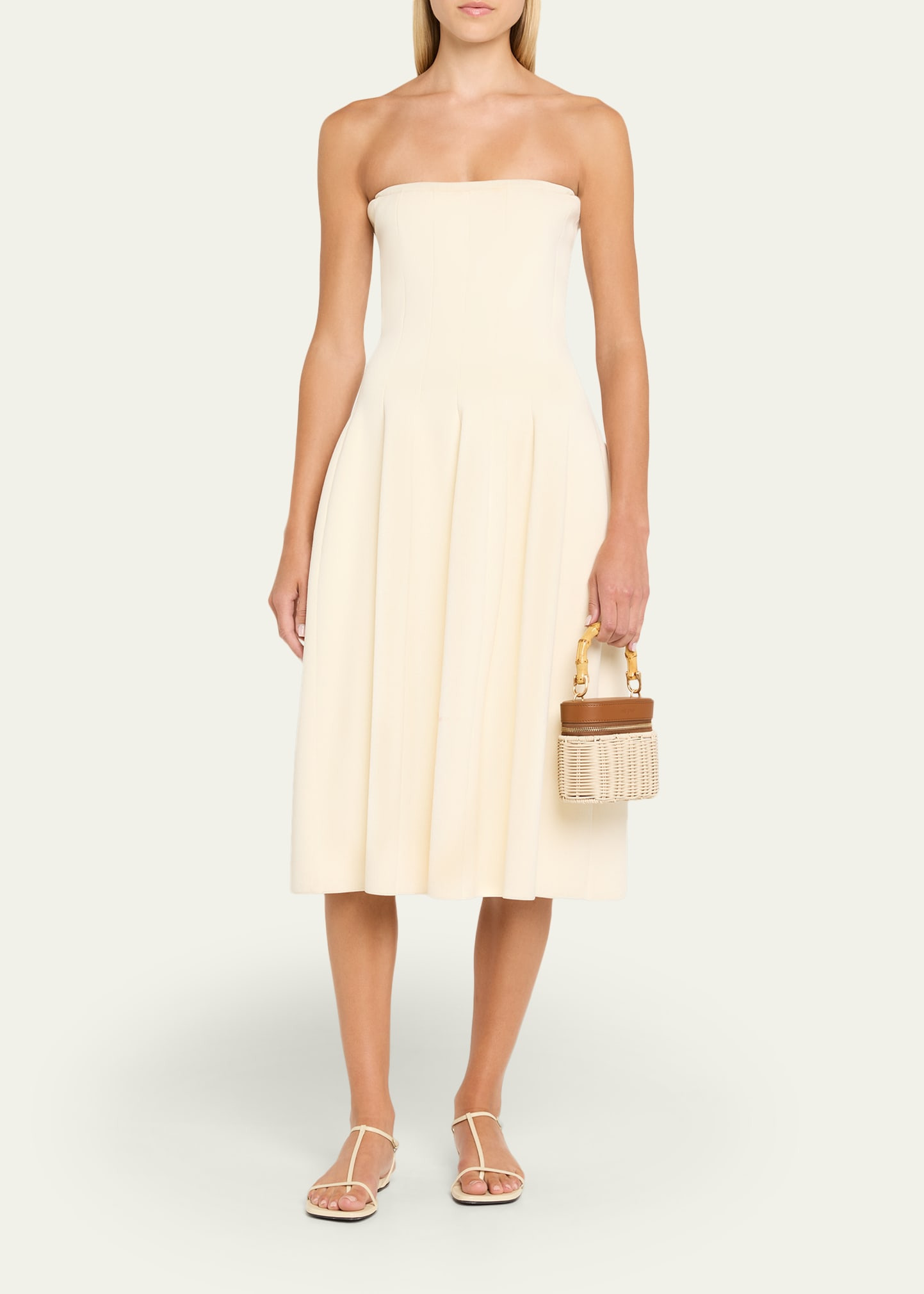 Gwyneth Raffia & Leather Crossbody Bag - 6