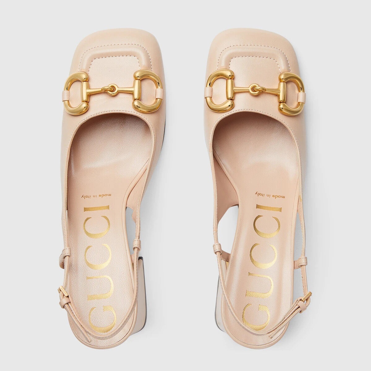 Gucci Horsebit Leather Slingback Pumps - 3
