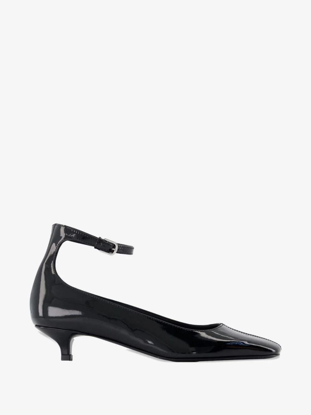 ankle-strap leather pumps - 1