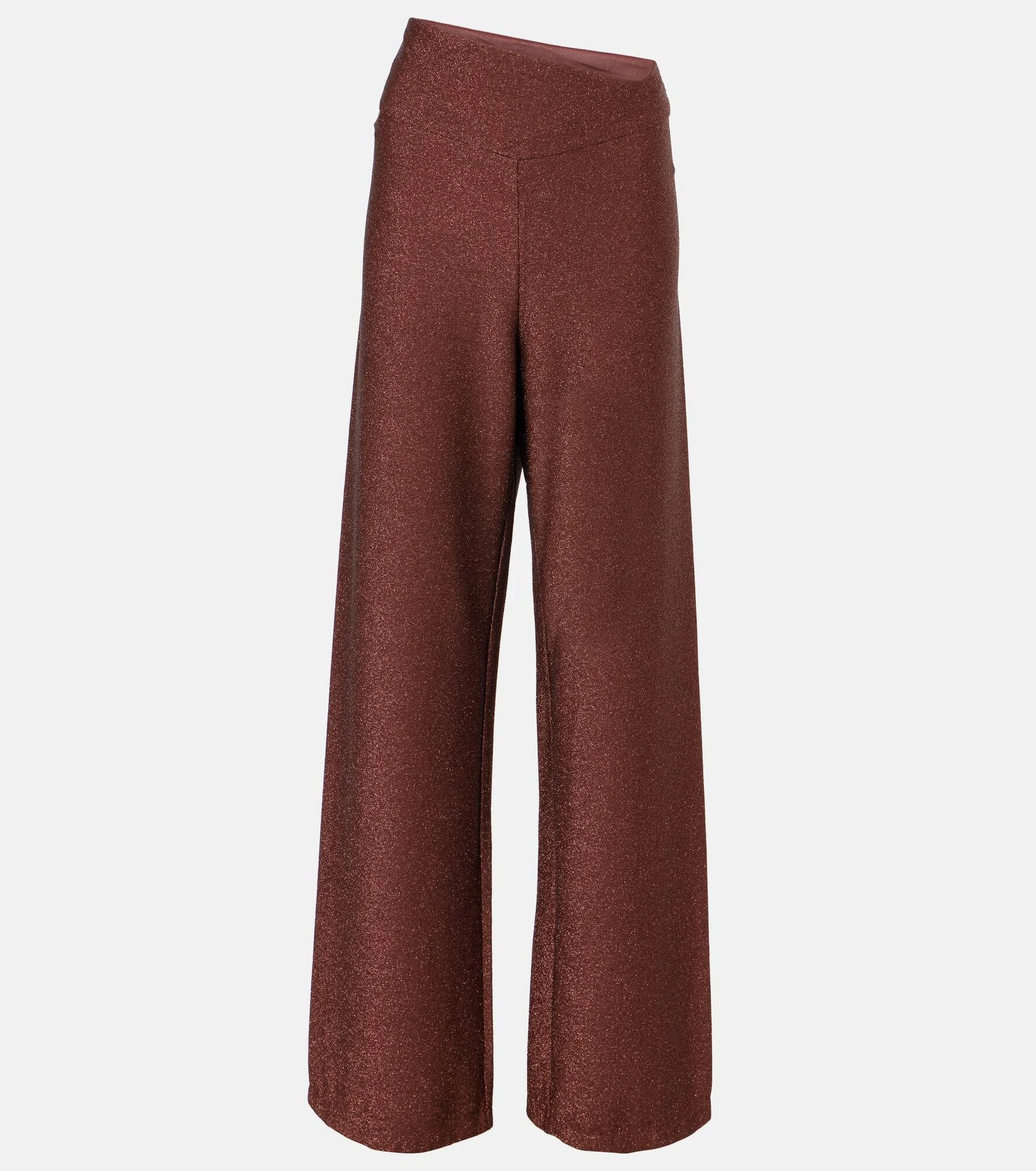 Lamé high-rise wide-leg pants - 1