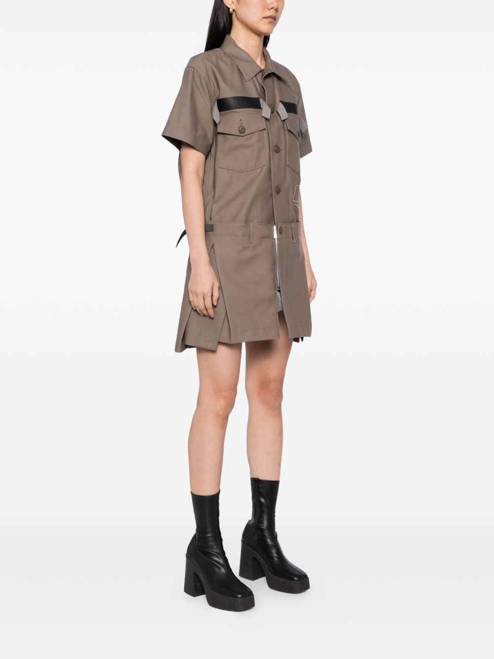 cotton shirt dress - 3