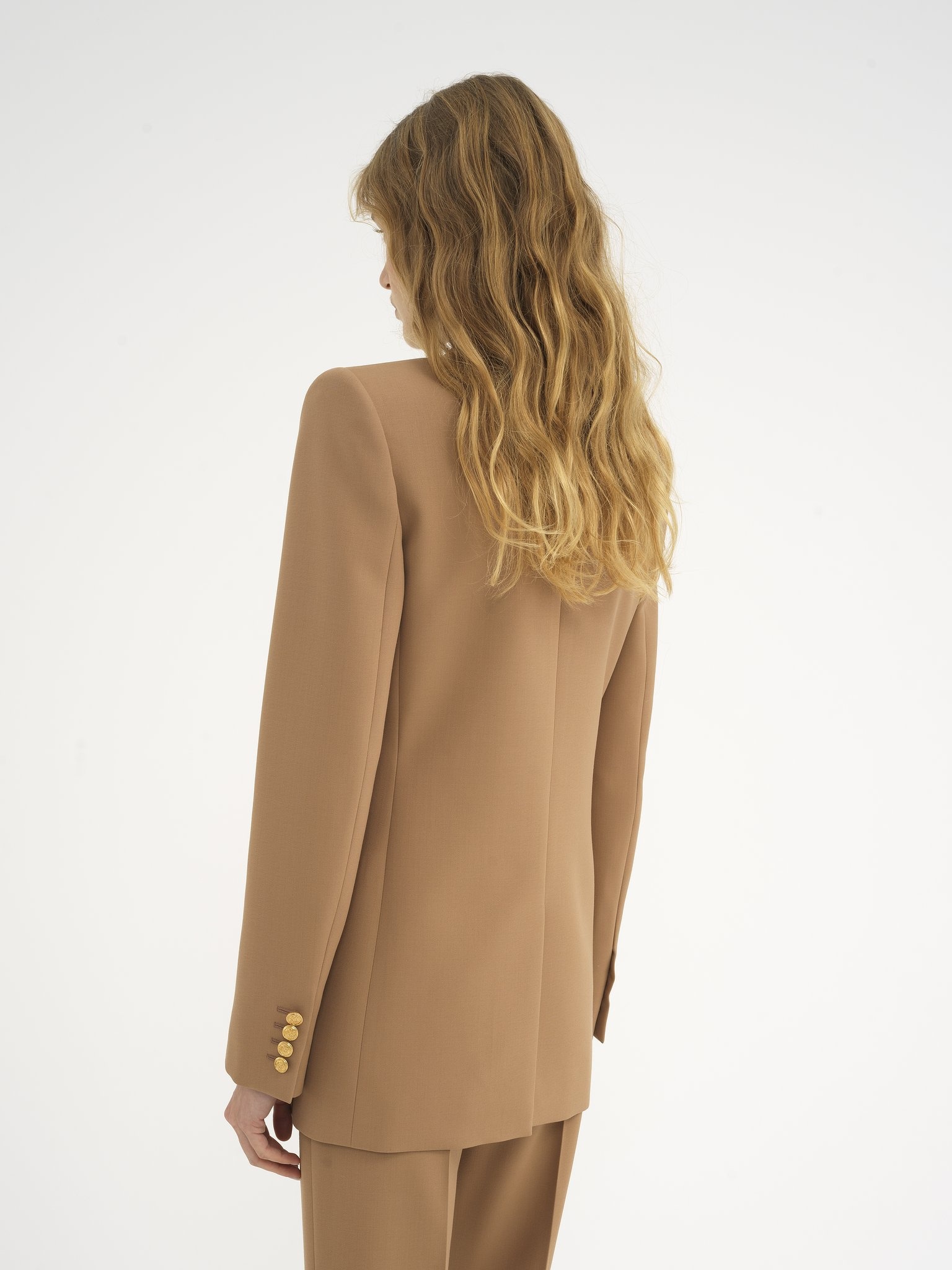 Chloé TAILORED JACKET IN WOOL GRAIN DE POUDRE | REVERSIBLE