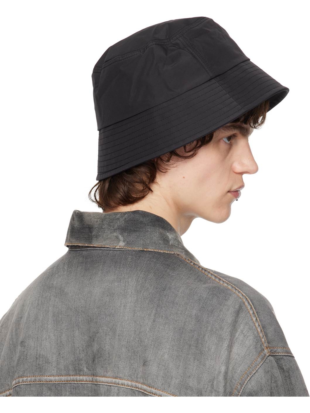 Black GORE-TEX WINDSTOPPER Tech Bucket Hat - 3