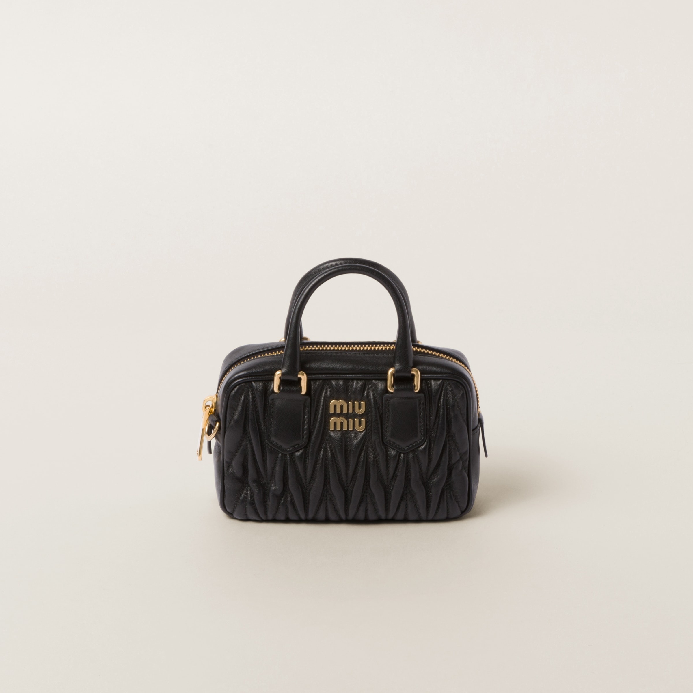 Matelassé nappa leather top-handle mini-bag - 1