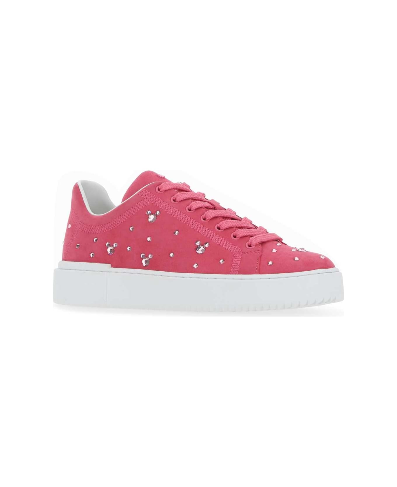 Fuchsia Suede Sneakers - 2