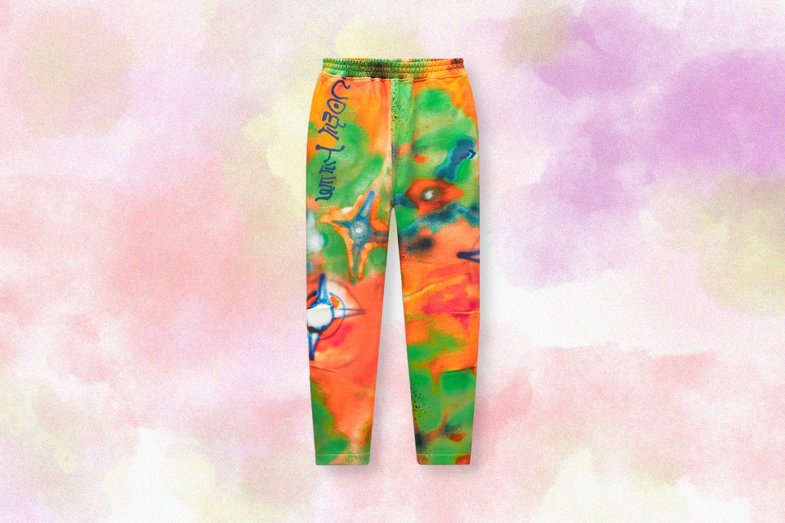 CONVERSE SHAPES X COME TEES WIDE LEG FLEECE PANT - ORANGE/RED - 6