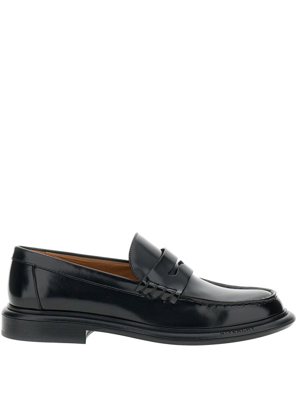 brushed-leather loafers - 1