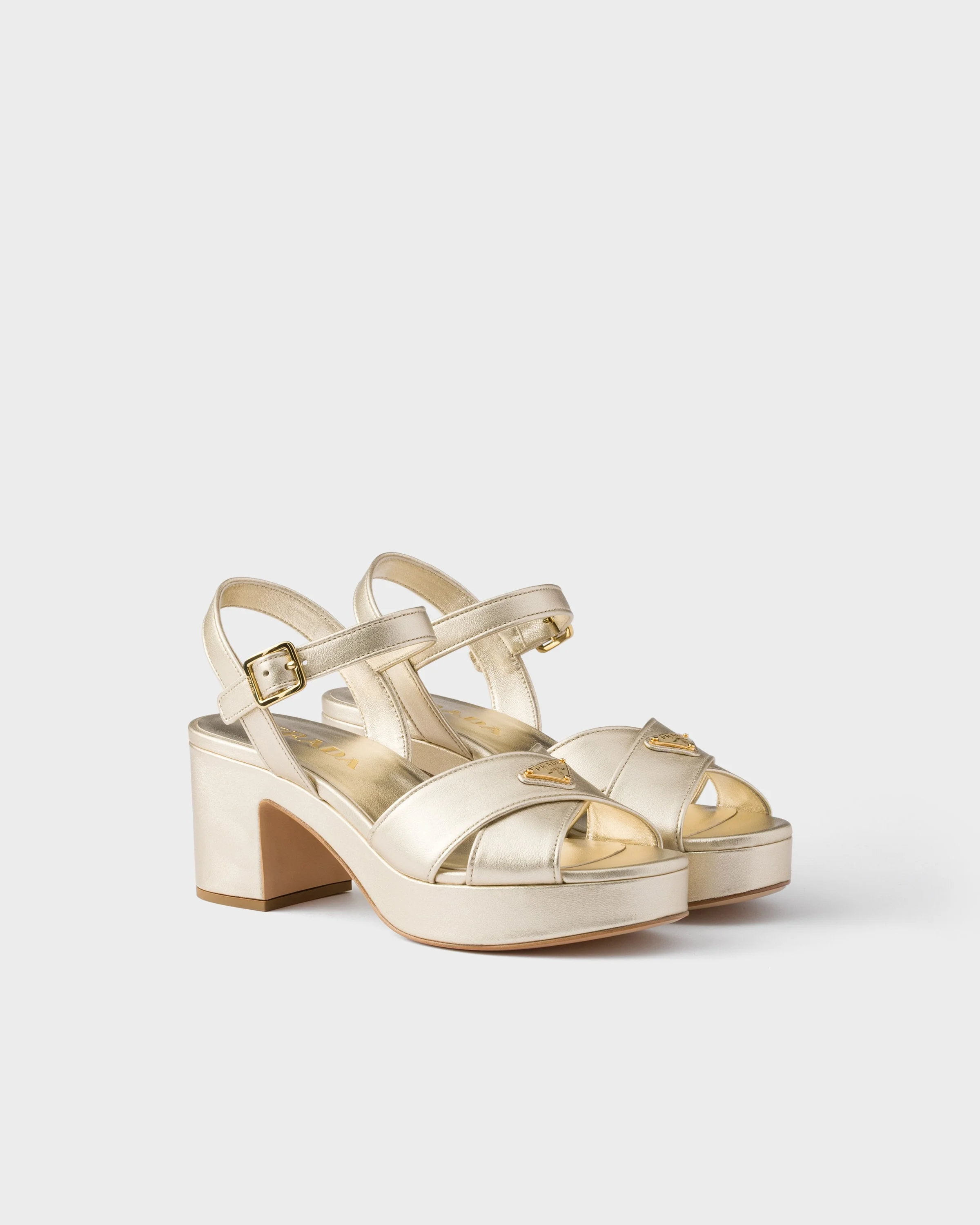 Nappa leather platform sandals - 1