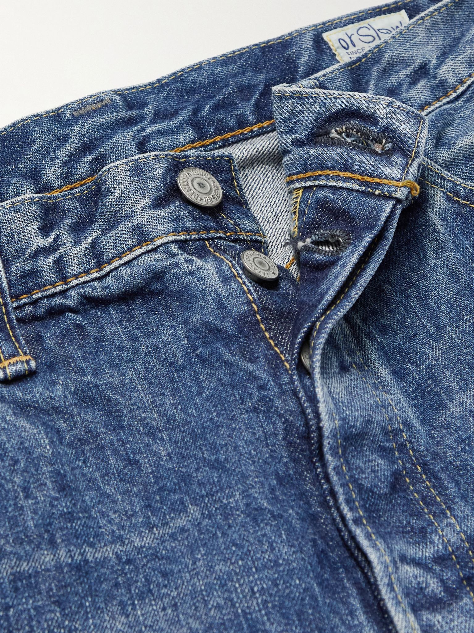 105 Straight-Leg Selvedge Jeans Blue - 6
