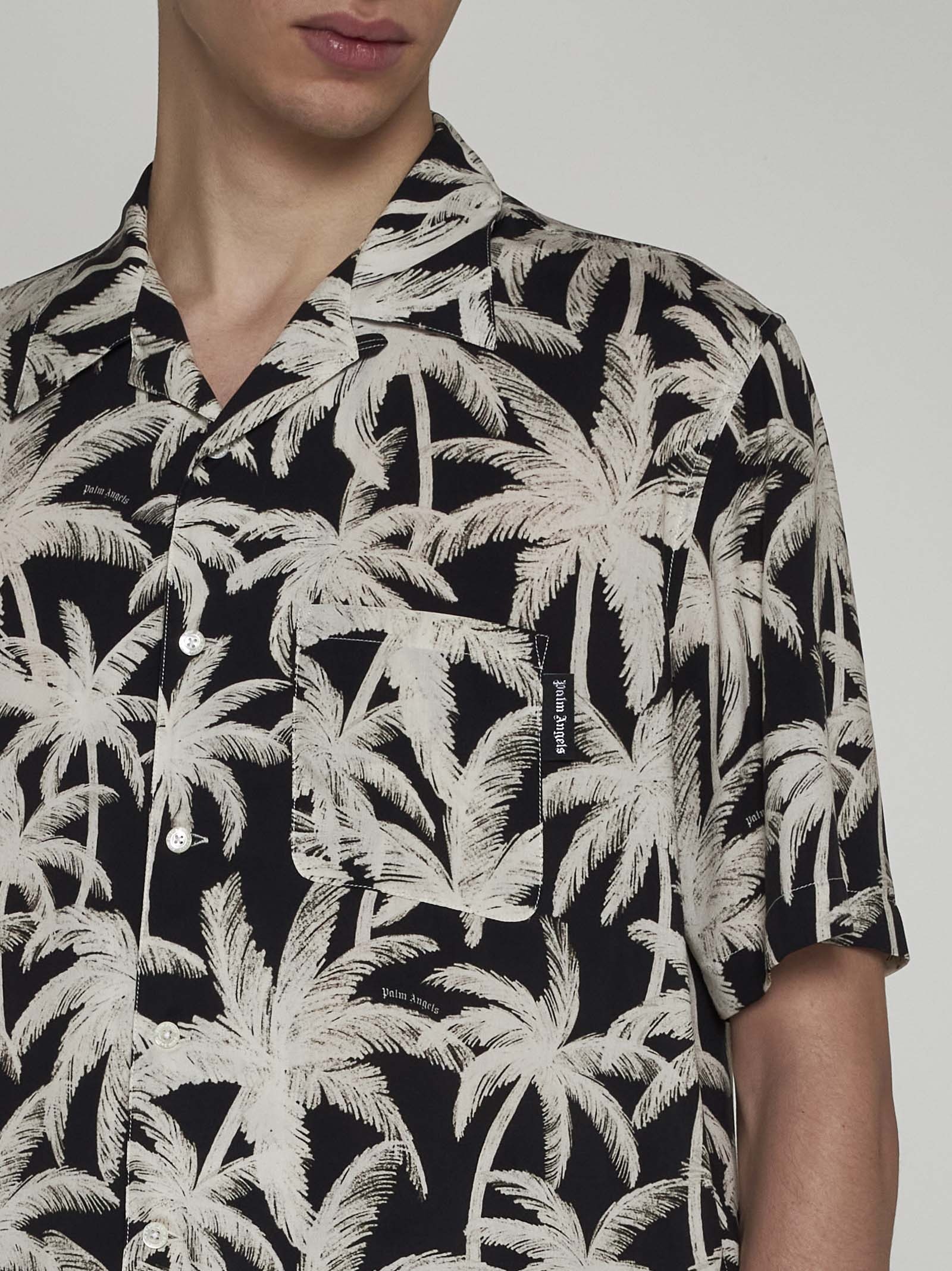 All-over Palms print viscose shirt - 5