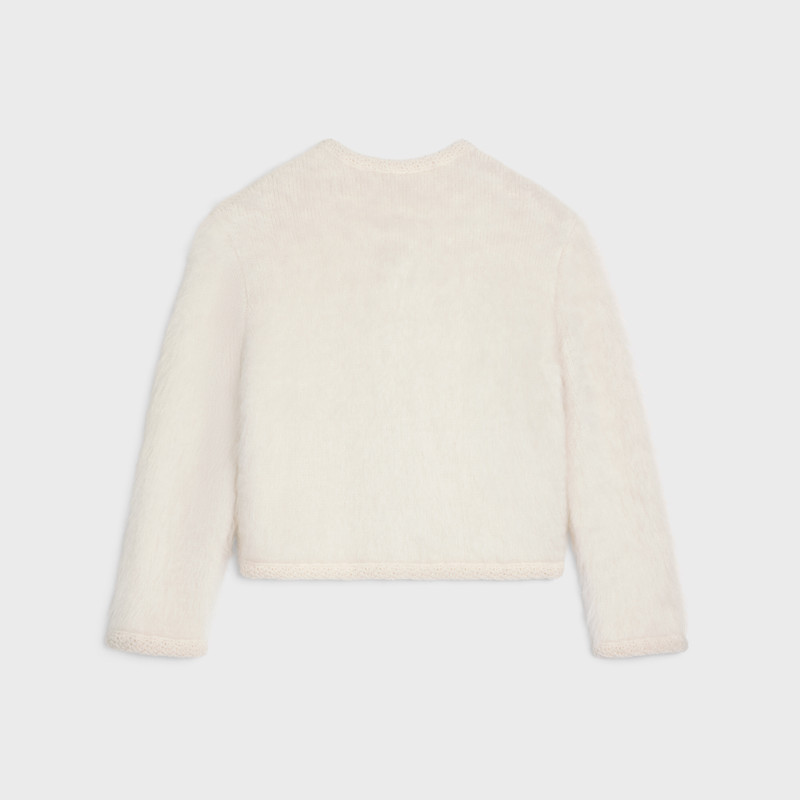 CELINE Cardigan jacket in brushed mohair outlook