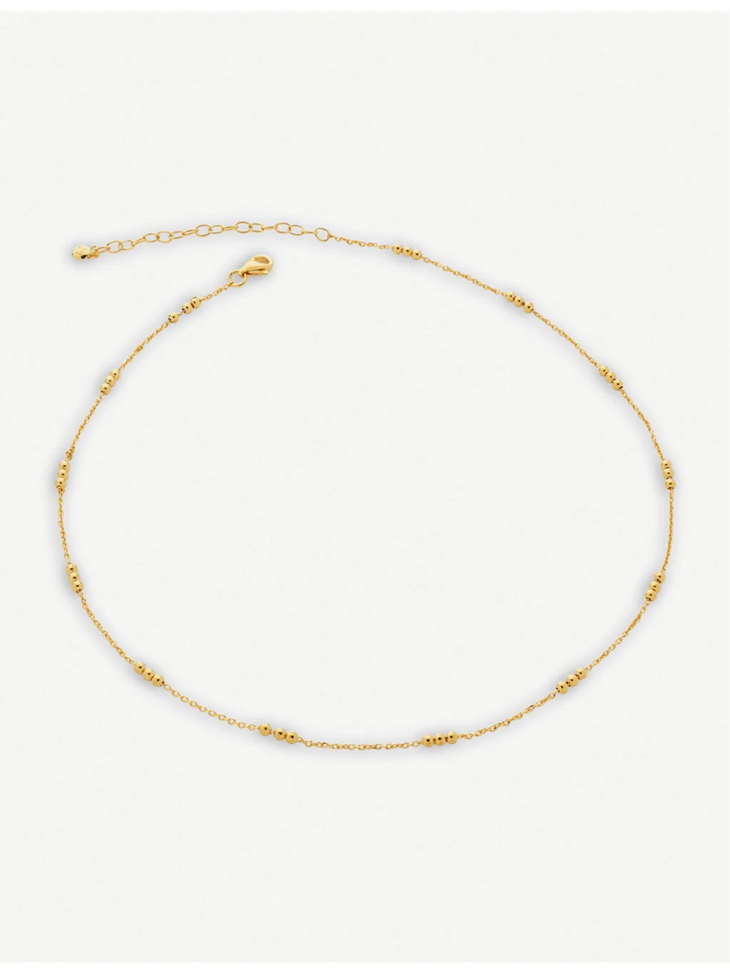 Triple-beaded 18ct recycled gold-plated vermeil sterling-silver necklace - 1