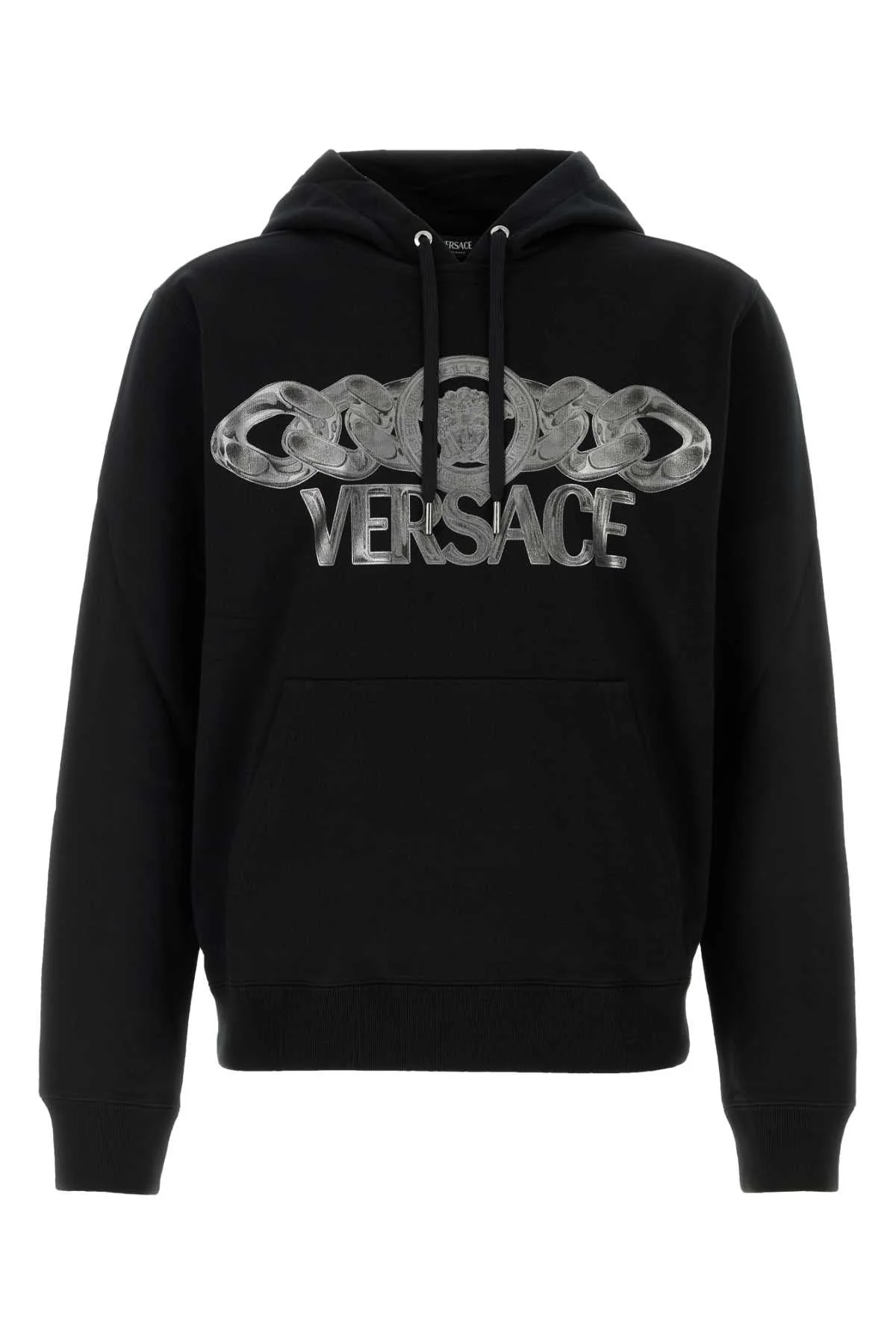 Versace Men Black Cotton Sweatshirt - 1