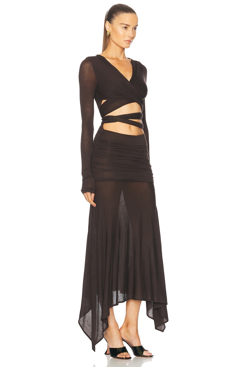 Long Sleeve Midi Dress - 2