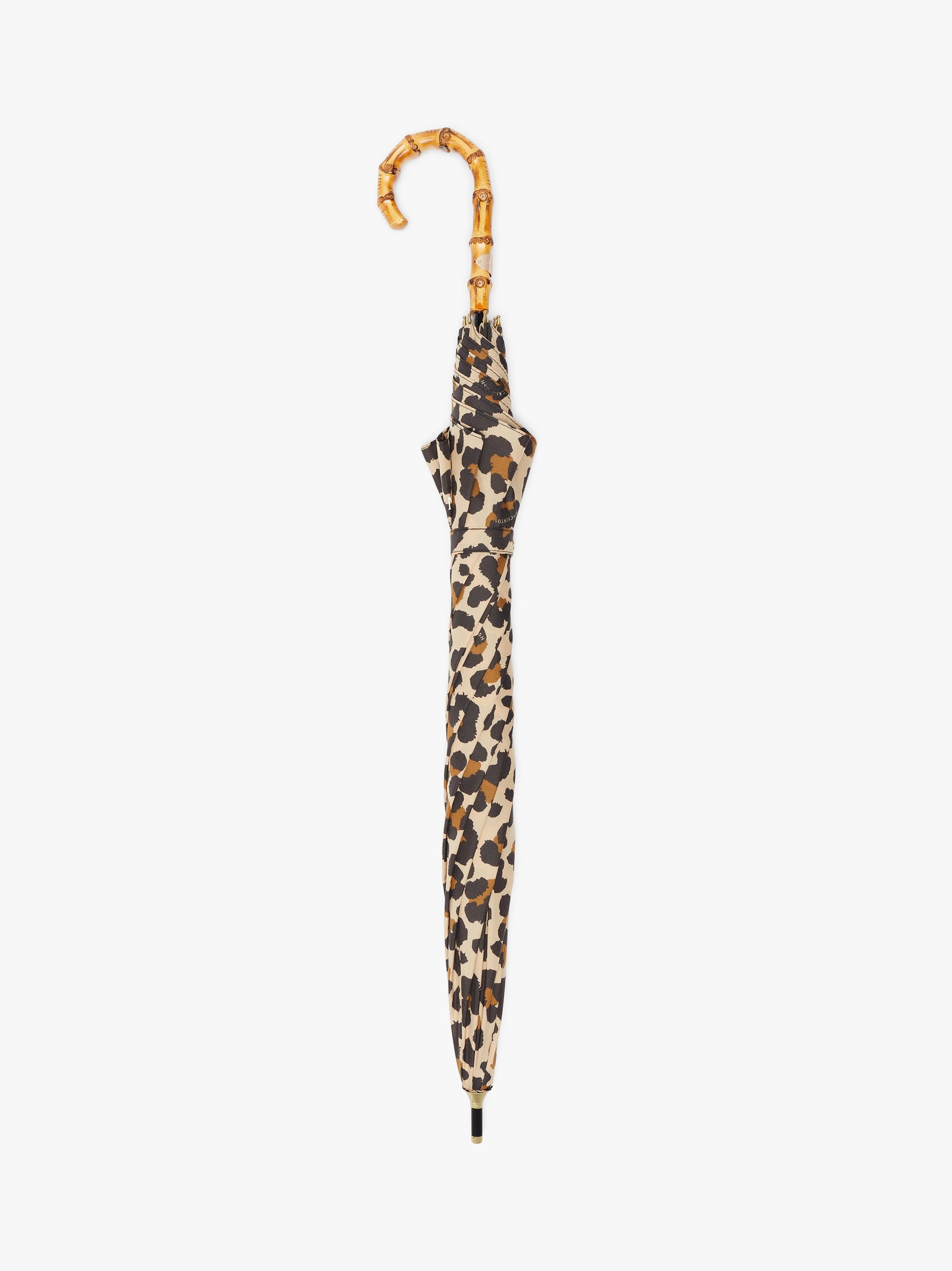 HERIOT LEOPARD WHANGEE HANDLE STICK UMBRELLA | ACC-030 - 1