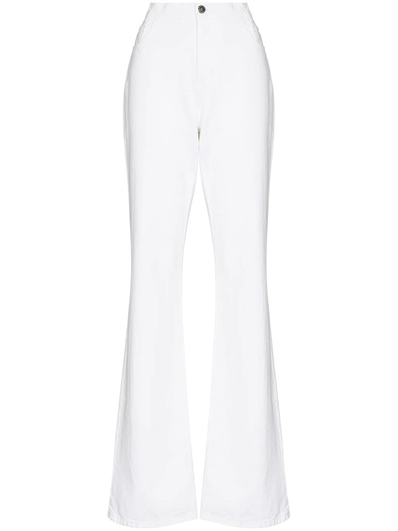 flared high-waisted jeans 1