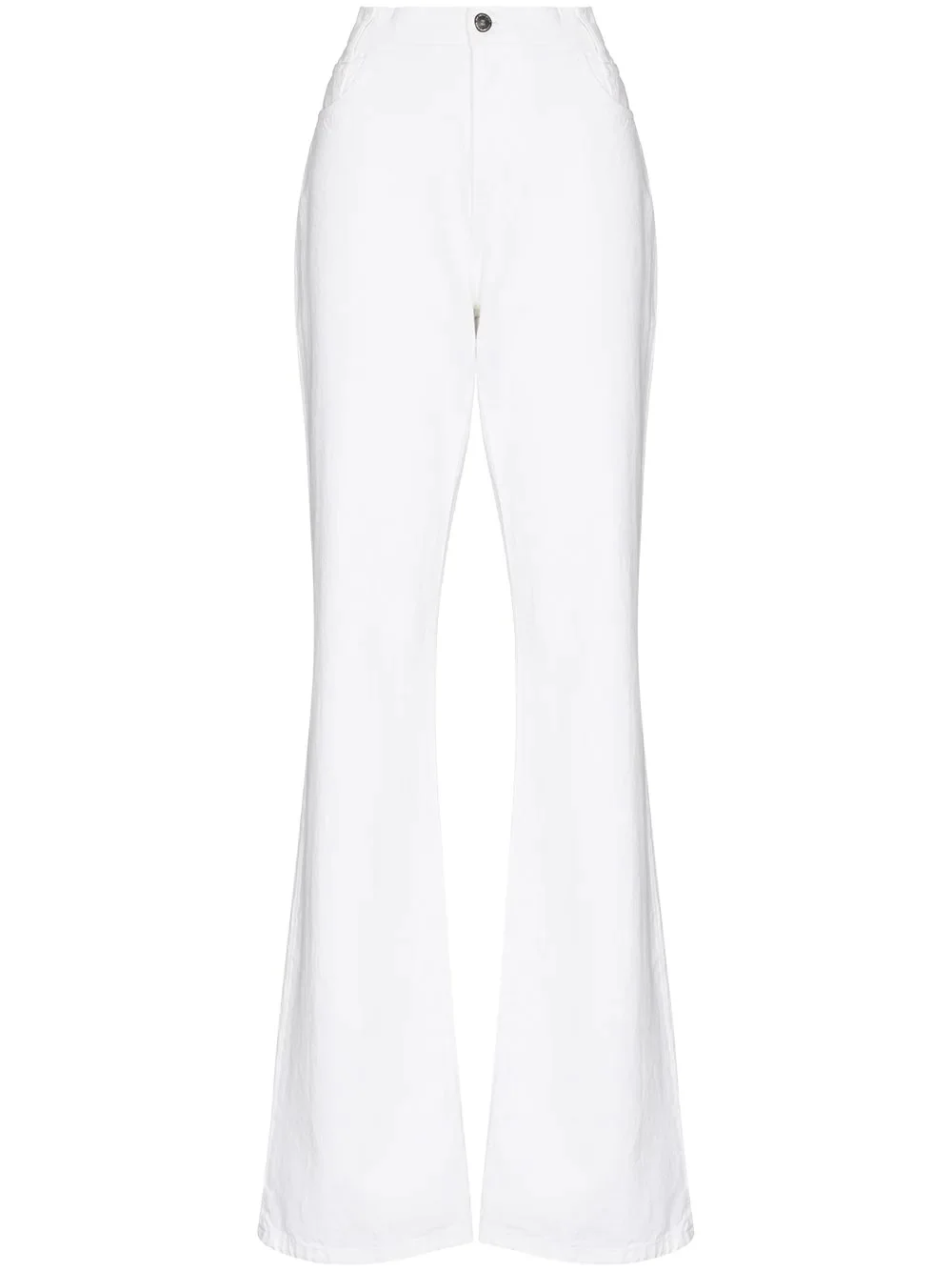flared high-waisted jeans - 1