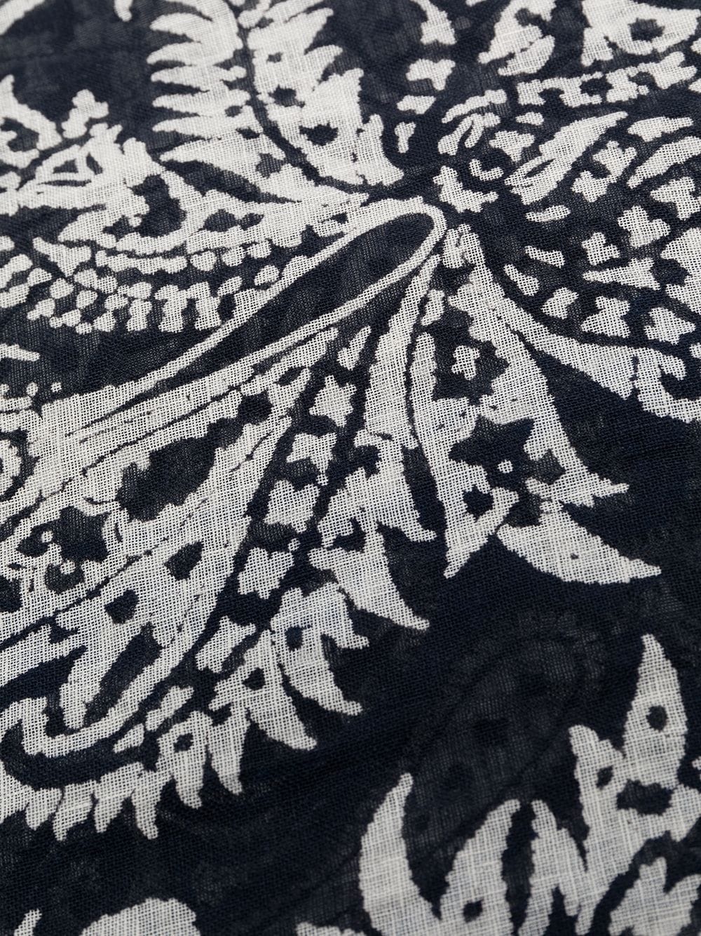 paisley-print linen scarf - 3