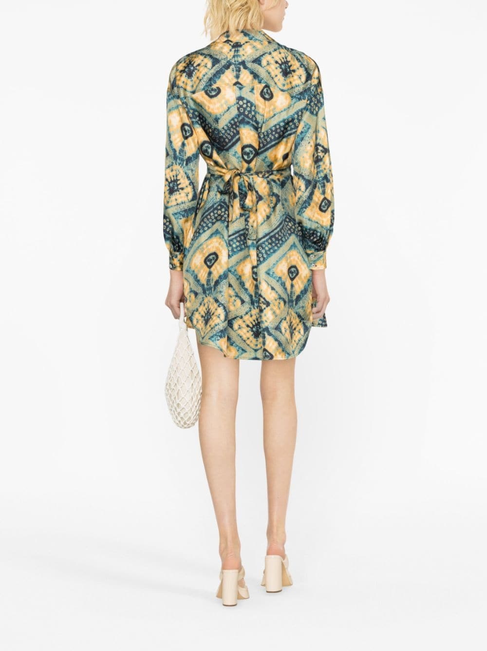 Jude diamond-print shirt dress - 4