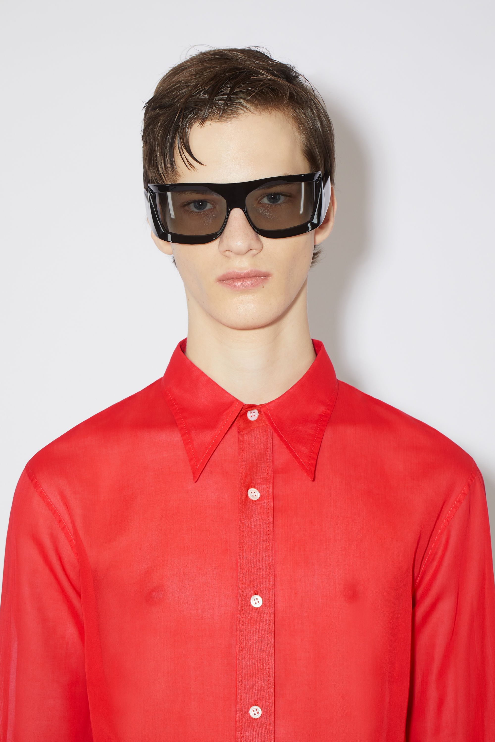 Button-up shirt - Cardinal red - 4