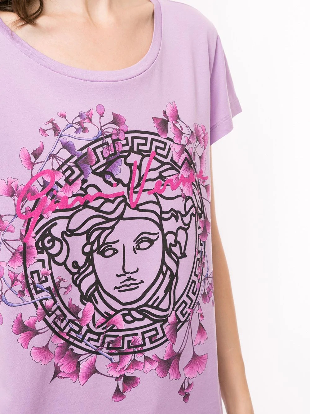 floral medusa head T-shirt - 5