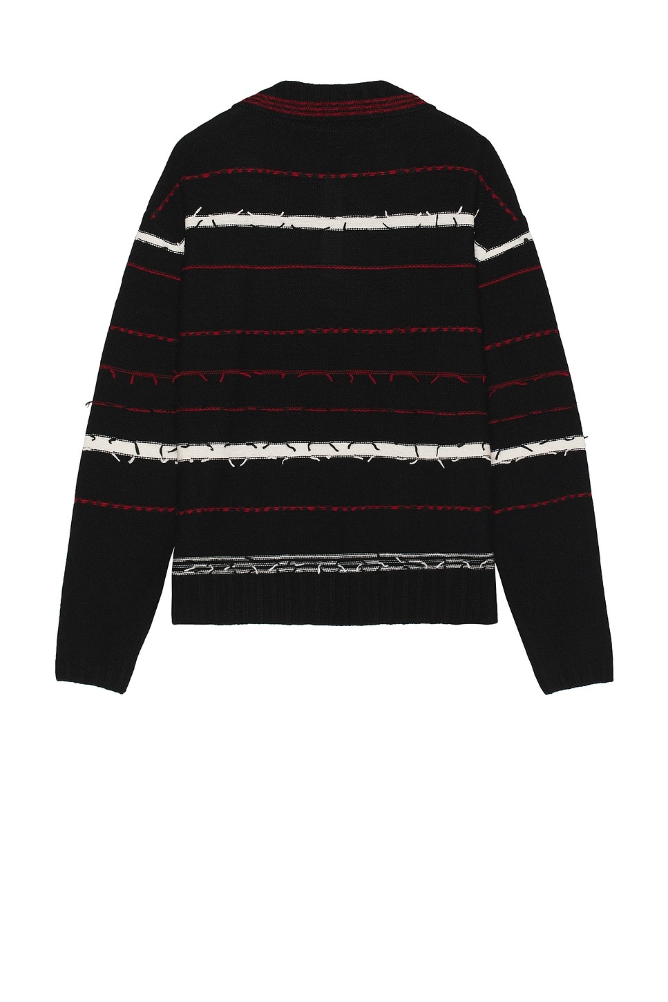 B&W Stripe Polo Sweater - 2