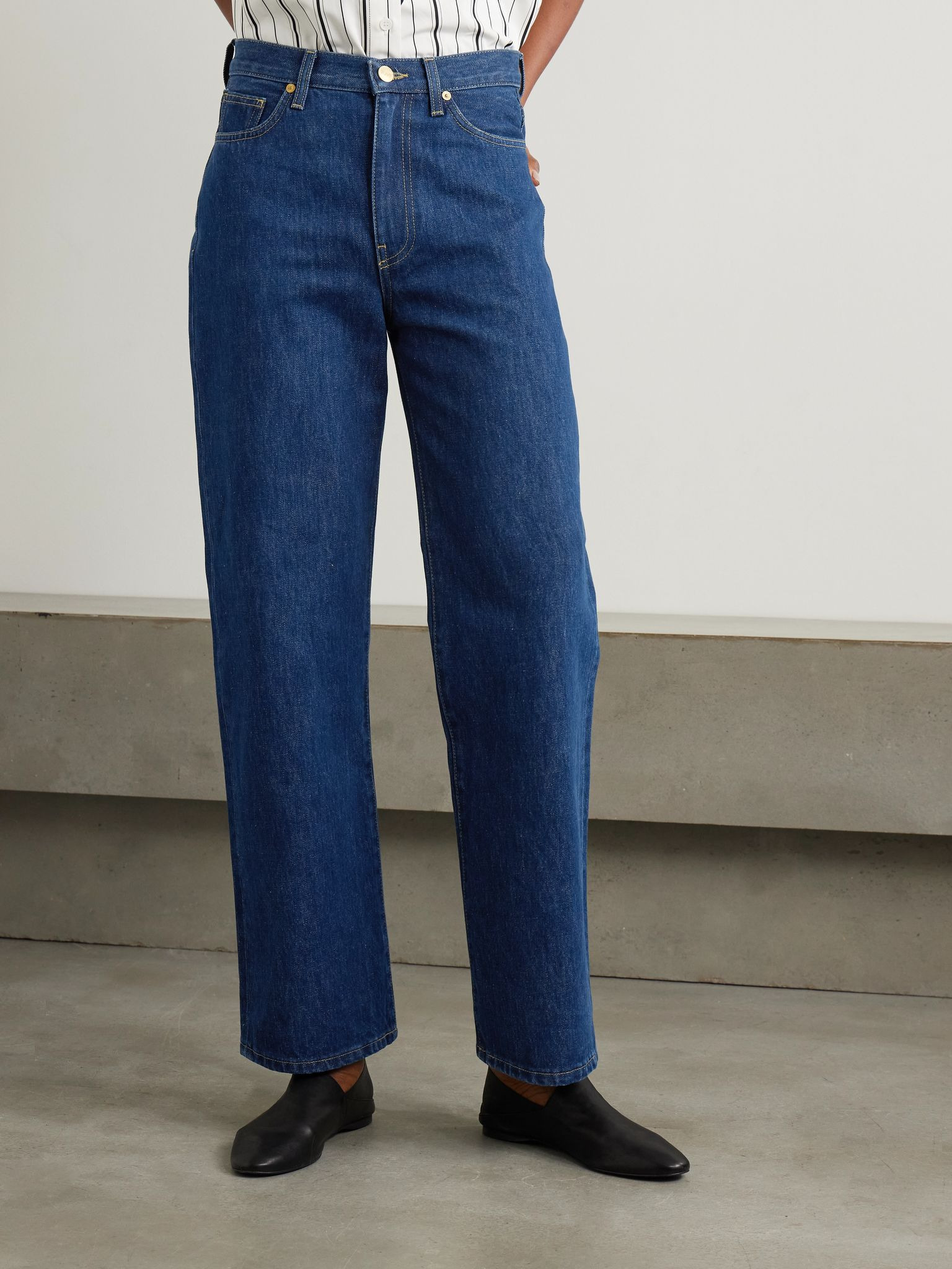 Sade high-rise straight-leg recycled jeans Indigo - 3