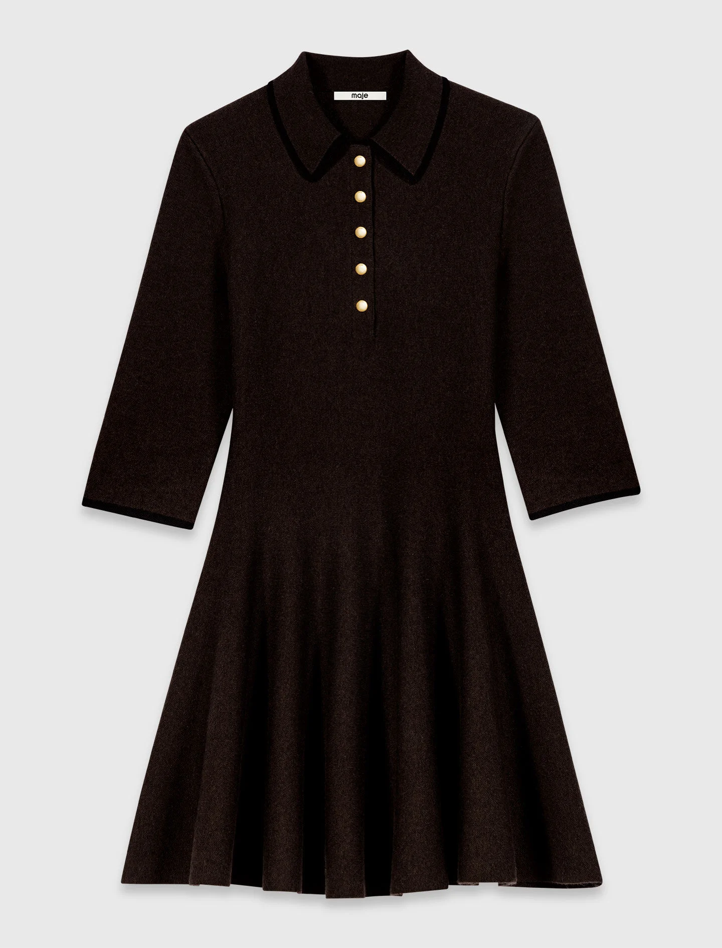 Knit polo dress - 1