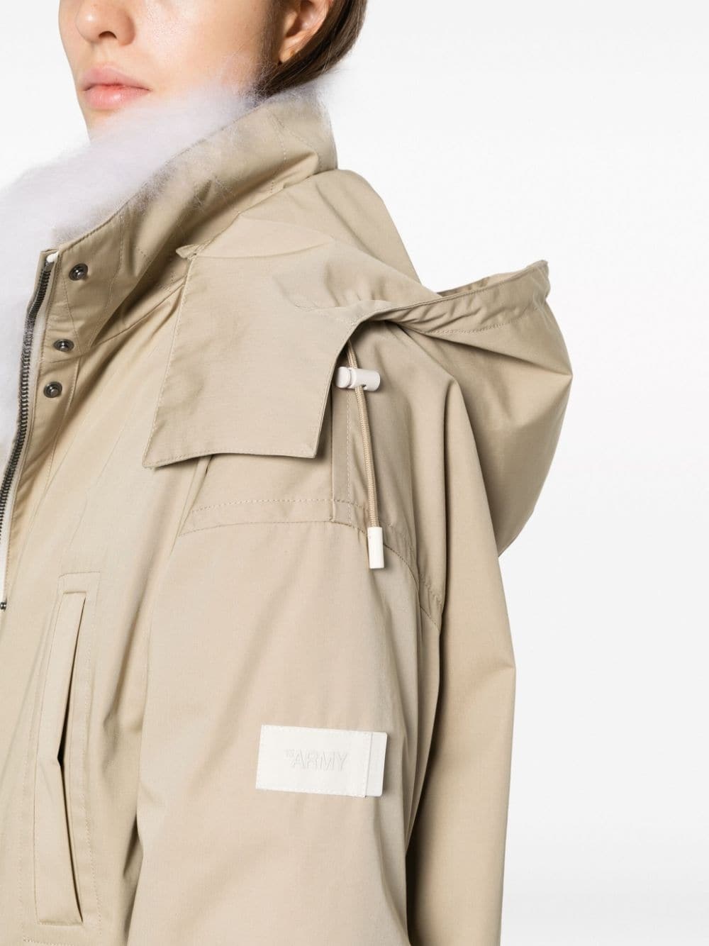 hooded midi parka - 5