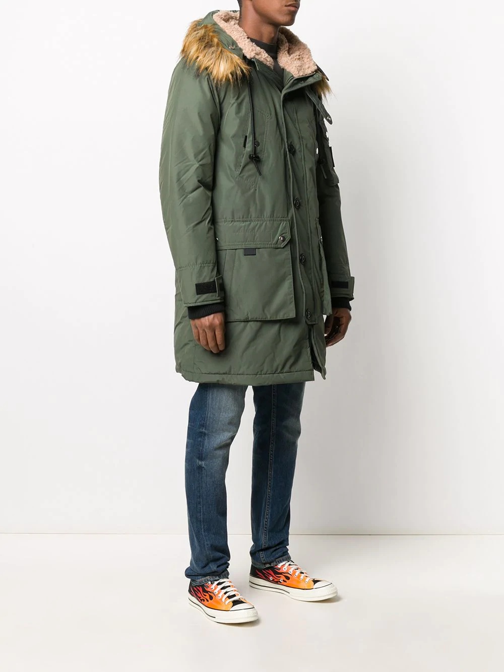 hooded parka coat - 3