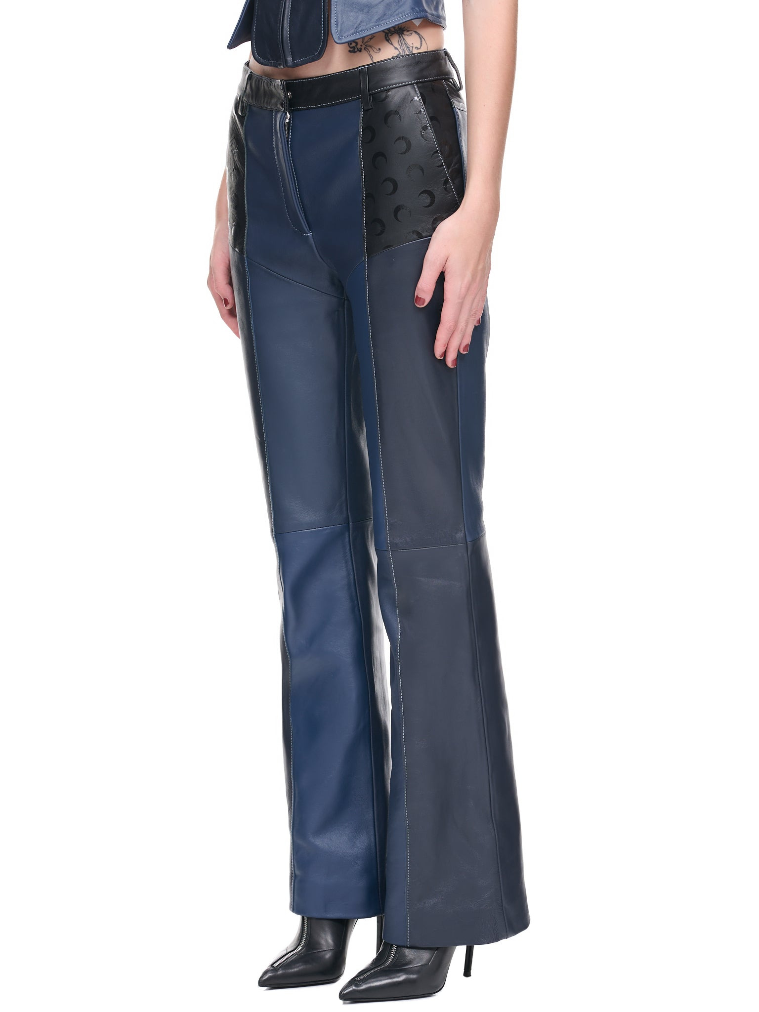Blue Leather Trousers - 2