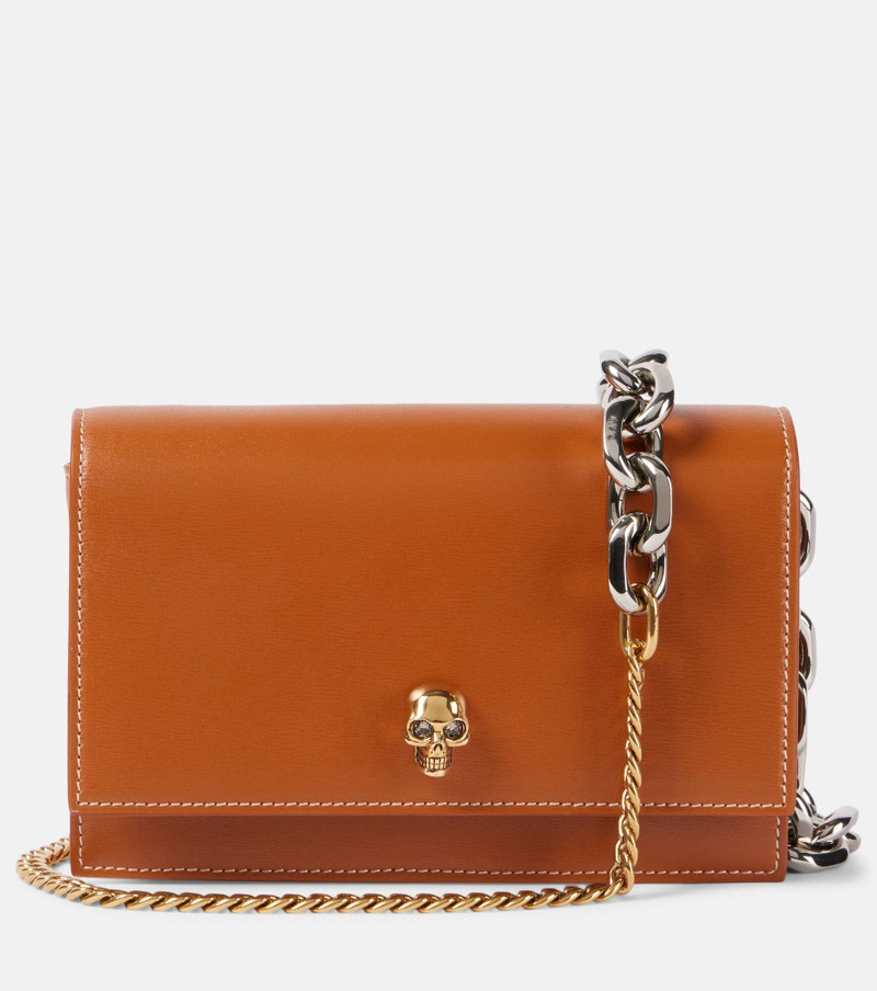 Skull Small leather crossbody bag 1
