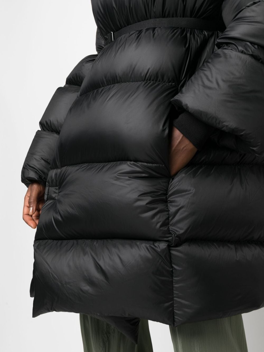 padded high-neck coat - 5