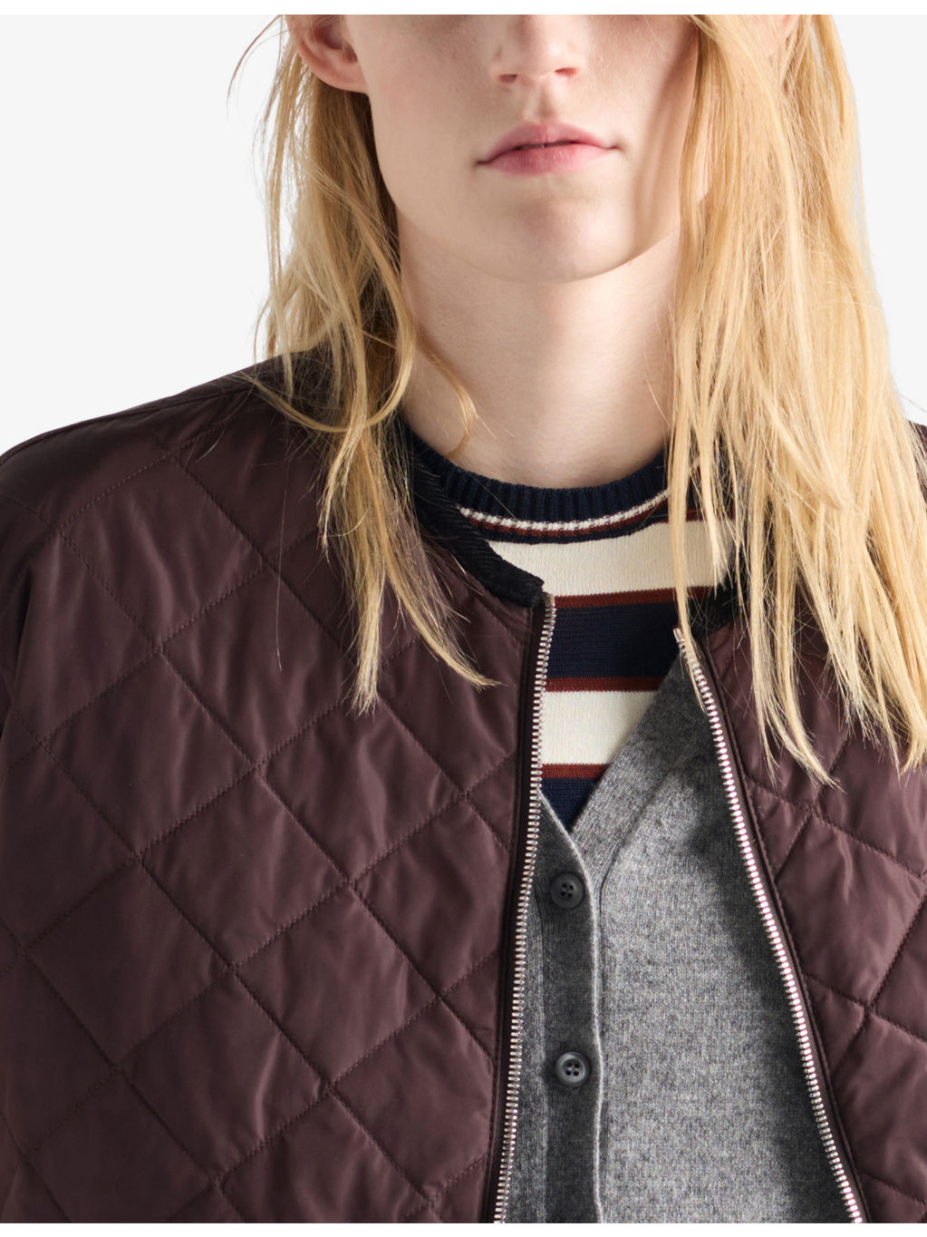 Quilted lightweight Re-Nylon jacket - 6