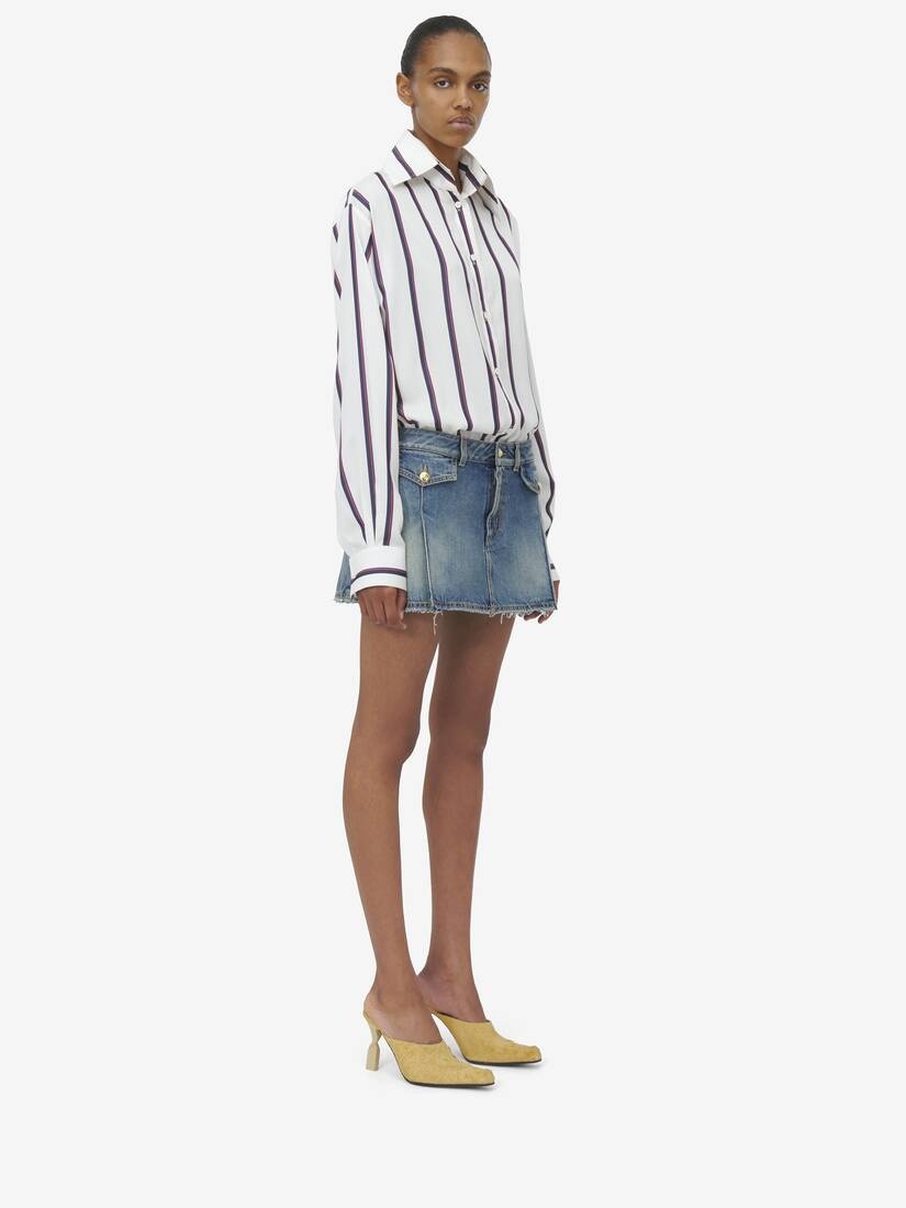 Denim Mini Skirt - 3